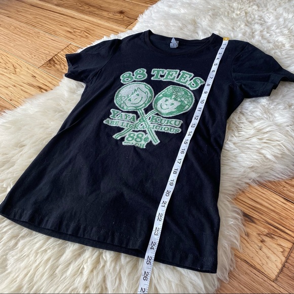 88 Tees Terrace House Yaya and Kuku Shaved Ice Sparkly Graphic T-Shirt S… - Picture 4 of 6